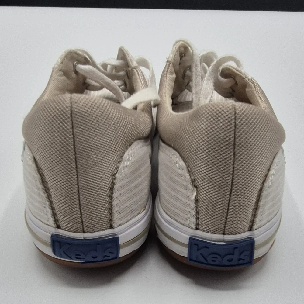 Keds Striped Canvas Sneakers in Beige